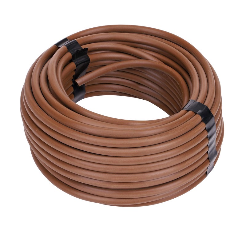 Raindrip R257BRVT 1/4-Inch Drip Irrigation Supply Tubing, 50-Foot, for Irrigation Drippers, Drip Emitters, Drip Irrigation Parts, and Drip Systems, made with Vinyl, Brown - Image 1